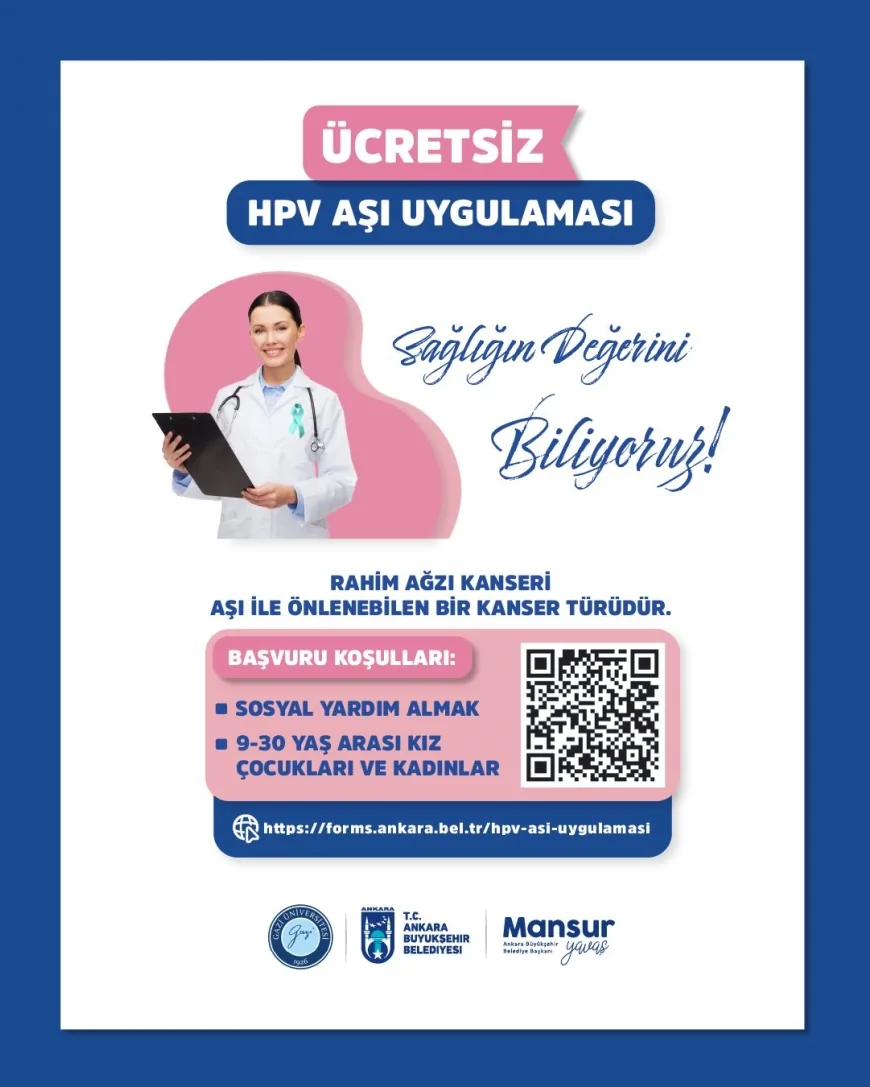 ANKARA BÜYÜKŞEHİR BELEDİYESİ HPV AŞI UYGULAMASINDA YENİ BAŞVURU DÖNEMİNİ BAŞLATTI