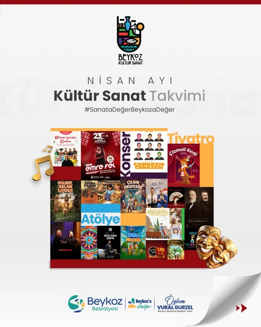 Beykoz’da Nisan Ayı Kültür Sanat Programı Açıklandı 23 Nisan’da Emre Fel Konseriyle Bayram Coşkusu Yaşanacak