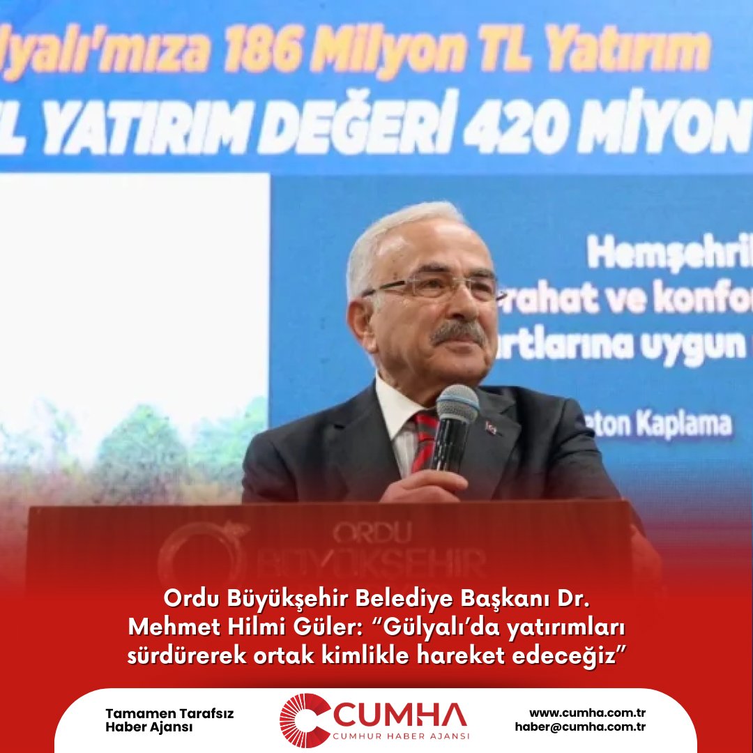 Ordu Büyükşehir Belediye Başkanı Dr. Mehmet Hilmi Güler: “Gülyalı’da yatırımları sürdürerek ortak kimlikle hareket edeceğiz”