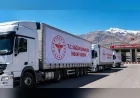 SAĞLIK BAKANLIĞI İRAN’A 6 TIR TIBBİ YARDIM GÖNDERDİ İKİNCİ ETAP SEVKİYAT GÜRBULAK’TAN YOLA ÇIKTI