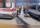 Çorum’da polisten kaçan motosiklet hafif ticari araçla çarpıştı 2 kişi yaralandı