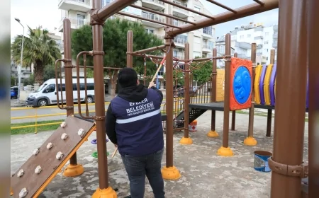 Efeler Belediye Başkanı Anıl Yetişkin öncülüğünde parklar yenileniyor güvenlik ve konfor artırılıyor