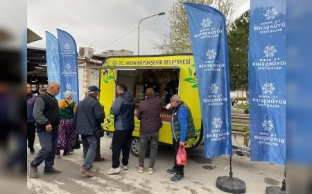 Aydın Büyükşehir Belediye Başkanı Özlem Çerçioğlu’nun Sıcak Çorba İkramı Vatandaşlar ve Pazarcı Esnafından Yoğun İlgi Görüyor