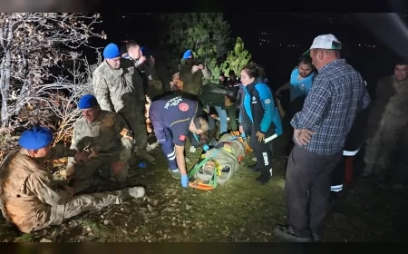 Çorum Çalyayla Köyü’nde Kayalıklardan 250 Metre Uçuruma Düşen Hüseyin Gökgöz Kurtarıldı