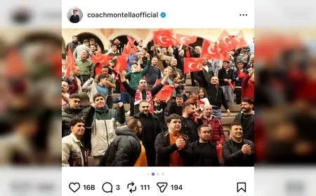 A Milli Takım Teknik Direktörü Vincenzo Montella Nevşehir’deki coşkuyu paylaştı