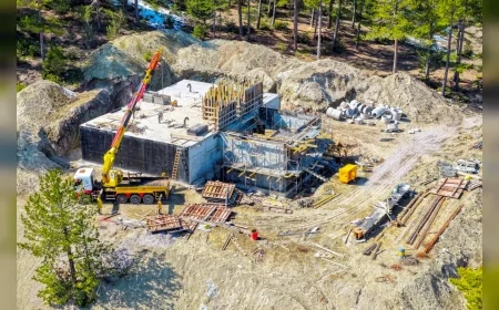 DENİZLİ BÜYÜKŞEHİR BELEDİYESİ DESKİ ÇAMELİ’DE 18,6 MİLYON TL’LİK İÇME SUYU DEPOSU PROJESİNDE BETONARME İMALATLARI TAMAMLADI