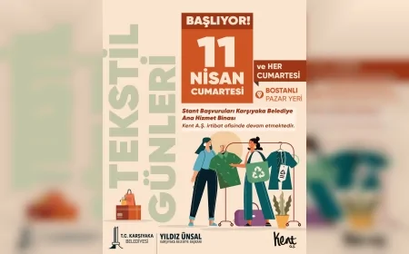 Karşıyaka’da “Tekstil Günleri” Bostanlı Pazar Yeri’nde 11 Nisan’da başlıyor