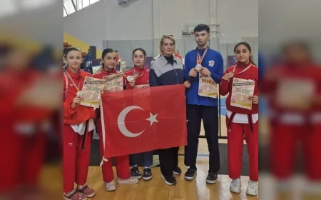 Seferihisar Belediyesi sporcuları Makedonya’daki şampiyonada 5 madalya kazandı