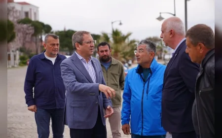 AYVALIK BELEDİYE BAŞKANI MESUT ERGİN CUNDA’DA DEVAM EDEN VE PLANLANAN PROJELERİ SAHADA İNCELEDİ