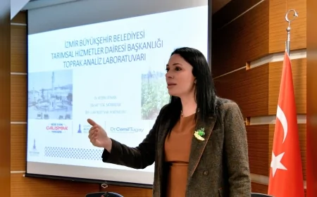 İzmir Bornova’da düzenlenen eğitimde çiftçilere toprak verimliliği ve doğru gübreleme yöntemleri anlatıldı