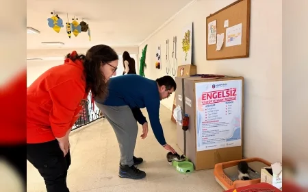 ODUNPAZARI BELEDİYESİ DÜNYA SOKAK HAYVANLARI GÜNÜNDE ÖZEL ÇOCUKLARI SAHİPSİZ KEDİLERLE BULUŞTURDU