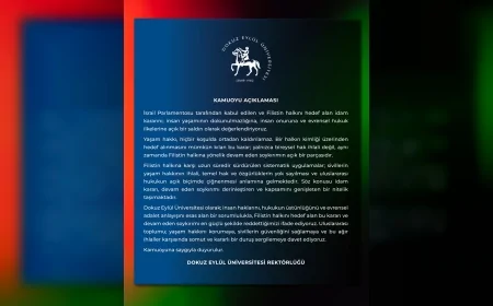 DOKUZ EYLÜL ÜNİVERSİTESİ REKTÖRLÜĞÜNDEN İSRAİL PARLAMENTOSU KARARINA SERT TEPKİ