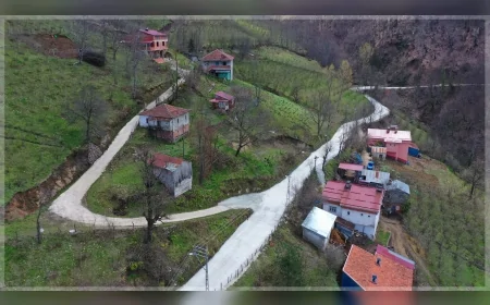 ORDU BÜYÜKŞEHİR BELEDİYESİ KUMRU’DA BALI KONAKLI YOLUNU BETONLA BULUŞTURUYOR