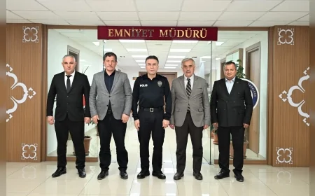 Çorum’da Polis Haftası kapsamında İl Emniyet Müdürü Arif Pehlivan’a kurum ve STK’lardan ziyaret