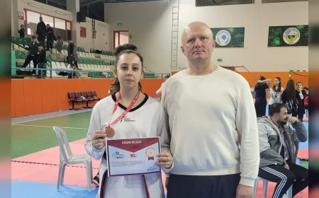 Giresun Belediyesporlu Ceren Çiftçi Taekwondo Grup Müsabakalarında Üçüncü Oldu