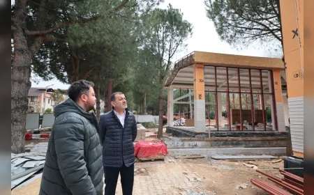 Denizli Büyükşehir Belediye Başkanı Bülent Nuri Çavuşoğlu Yunus Emre Sosyal Tesisi Çalışmalarını Yerinde İnceledi Modern Yapı Hızla Yükseliyor