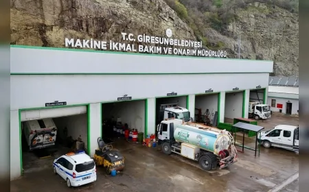 Giresun Belediyesi Makina İkmal Müdürlüğü 167 Araçlık Filoyla Hizmette Aksamayı Önledi