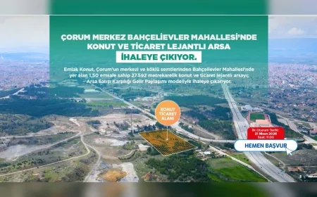 Çorum’da eski çimento fabrikası arazisi için konut ve ticaret projesi ihalesi 21 Nisan’da yapılacak