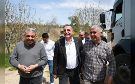 ŞEHZADELER BELEDİYE BAŞKANI HAKAN ŞİMŞEK OVA YOLU ÇALIŞMALARINI SAHADA İNCELEDİ ÜRETİCİLERİN ULAŞIMI İÇİN KAPSAMLI DÜZENLEME BAŞLADI MANİSA OVASINDA YOL AĞINDA YENİ DÖNEM