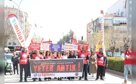 Çorum’da Eğitim Sendikaları Şiddete Karşı Yürüdü Ankara İçin Yola Çıkma Kararı Alındı