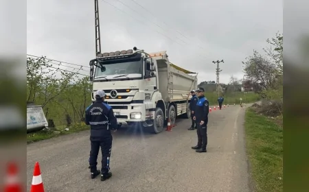 Ordu Büyükşehir Belediyesi ağır tonajlı araçlara yönelik denetimlerini artırdı
