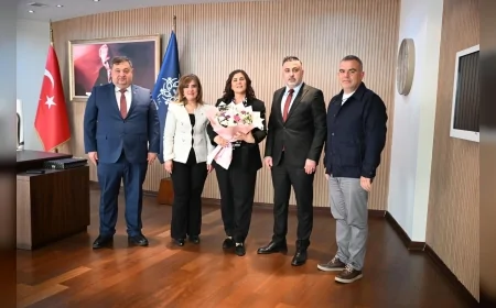 Aydın Büyükşehir Belediye Başkanı Özlem Çerçioğlu’na esnaf odası temsilcilerinden ziyaret