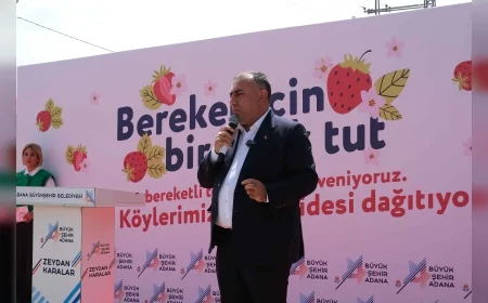 Adana Büyükşehir Belediyesi Pozantı’da üreticilere 900 bin çilek fidesi daha dağıttı