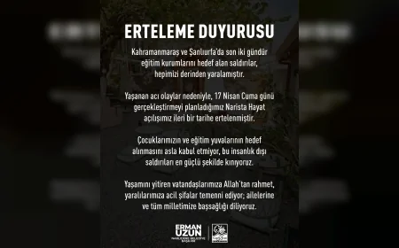 Narista Hayat Açılışı Kahramanmaraş ve Şanlıurfa’daki Saldırılar Nedeniyle Ertelendi