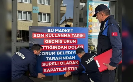 Çorum’da Son Kullanma Tarihi Geçmiş Ürün Satan Zincir Market Şubesi Kapatıldı
