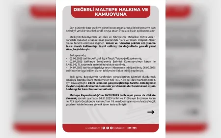 Maltepe Belediyesi Altayçeşme’deki işgal iddialarına yanıt verdi kaçak yapıların yıkıldığını açıkladı
