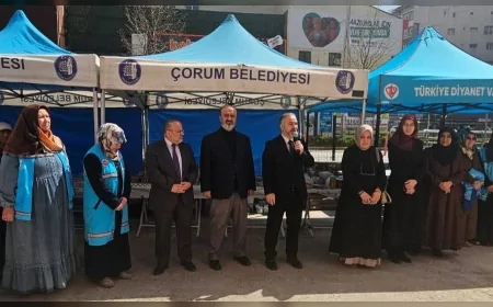 Çorum’da TDV destekli hayır çarşısı kuruldu evlenecek gençlere çeyiz desteği sağlanıyor