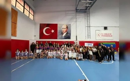 Alaşehir’de 23 Nisan kapsamında 235 sporcunun katıldığı cimnastik turnuvası düzenlendi