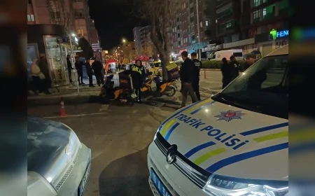 Çorum’da kurye motosikleti ile otomobil çarpıştı motokurye hastaneye kaldırıldı