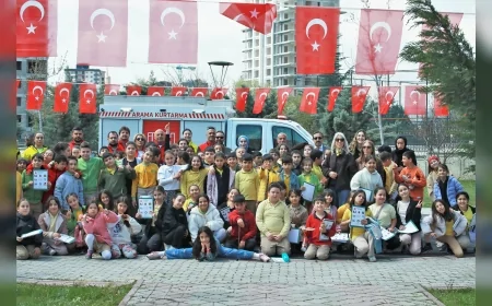 Keçiören Belediyesinden 23 Nisan Haftasında Çocuklara Uygulamalı Afet Eğitimi