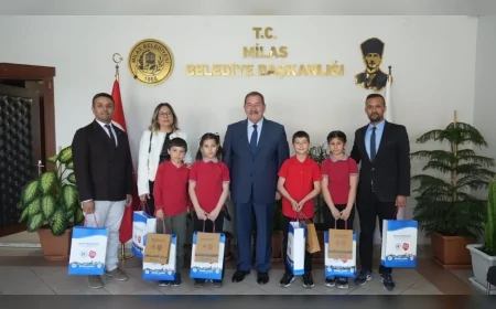 MİLAS BELEDİYE BAŞKANI FEVZİ TOPUZ BAŞKANLIK KOLTUĞUNU 23 NİSAN’DA ÖĞRENCİYE DEVRETTİ