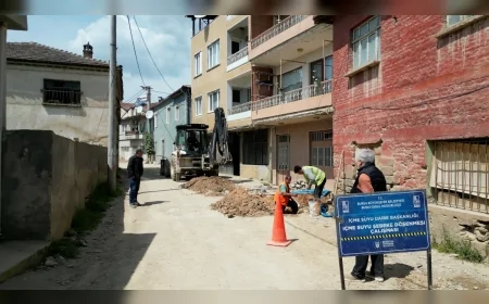 Bursa Büyükşehir Belediyesi Orhangazi Keramet Mahallesi’nde 25 Yıllık İçme Suyu Hattını Baştan Yeniliyor