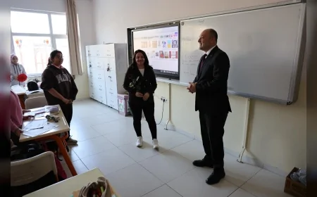 Geyve Belediye Başkanı Selçuk Yıldız Okulları Ziyaret Etti Öğretmenlere Gül Öğrencilere Başarı Mesajı Verdi