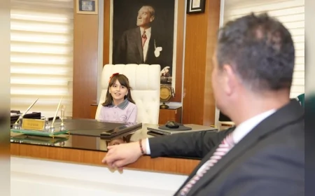 Giresun Belediye Başkanı Fuat Köse 23 Nisan’da koltuğunu çocuklara devretti