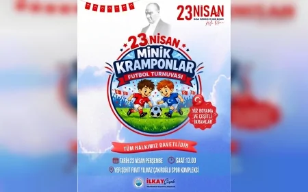 MENDERES BELEDİYESİ BAŞKANI İLKAY ÇİÇEK: “MİNİK KRAMPLONLAR FUTBOL TURNUVASIYLA 23 NİSAN COŞKUSUNU SAHALARA TAŞIYORUZ