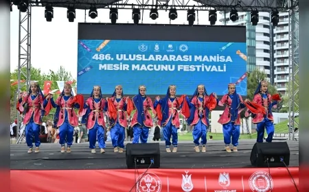Manisa’da 486’ncı Mesir Festivali’nde Uluslararası Halk Dansları Gösterileri Büyük İlgi Gördü