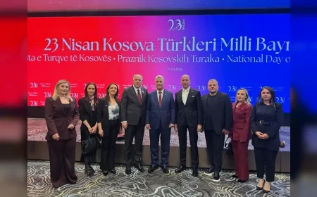 Balkan Vakfı Heyeti Kosova’da 23 Nisan Kosova Türkleri Millî Bayramı Kutlamalarına Katıldı
