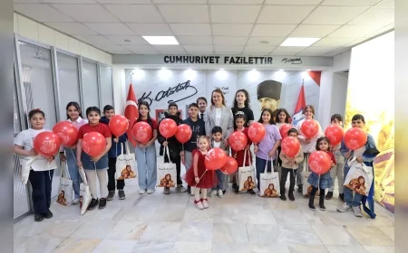 Konak Belediye Başkanı Nilüfer Çınarlı Mutlu 23 Nisan’da makamını çocuklara devretti güvenlik ve huzur vurgusu öne çıktı