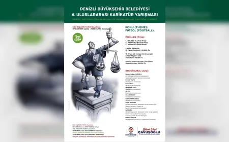 DENİZLİ BÜYÜKŞEHİR BELEDİYESİ ULUSLARARASI KARİKATÜR YARIŞMASI İÇİN BAŞVURULARI BAŞLATTI FUTBOL TEMASIYLA SANATÇILAR BULUŞUYOR