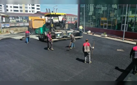 Ordu Büyükşehir Belediyesi Fatsa Devlet Hastanesi çevresinde asfalt çalışması başlattı