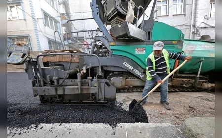 Bursa Büyükşehir Belediyesi Yıldırım Baruthane Mahallesi’nde Asfalt Kaplama Çalışmalarını Sürdürüyor