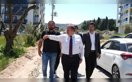 MİLAS BELEDİYE BAŞKANI FEVZİ TOPUZ DEVAM EDEN PROJELERİ SAHADA İNCELEDİ