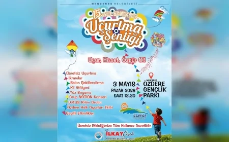 Menderes Belediyesi 15. Geleneksel Uçurtma Şenliği ile Özdere semalarında renkli görüntüler oluşturacak