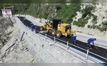 DENİZLİ BÜYÜKŞEHİR BELEDİYESİ BABADAĞ BAĞLANTI YOLUNDA GENİŞLETME VE SANAT YAPILARINI TAMAMLADI