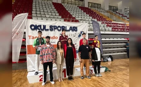 OKUL SPORLARI TAEKWONDO TÜRKİYE ŞAMPİYONASI 65 İLDEN 320 SPORCUYU BULUŞTURDU