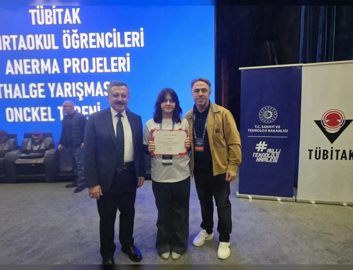 Çorum Bilim ve Sanat Merkezi öğrencisi Elif Betül Işık TÜBİTAK bölge finalinde birinci oldu